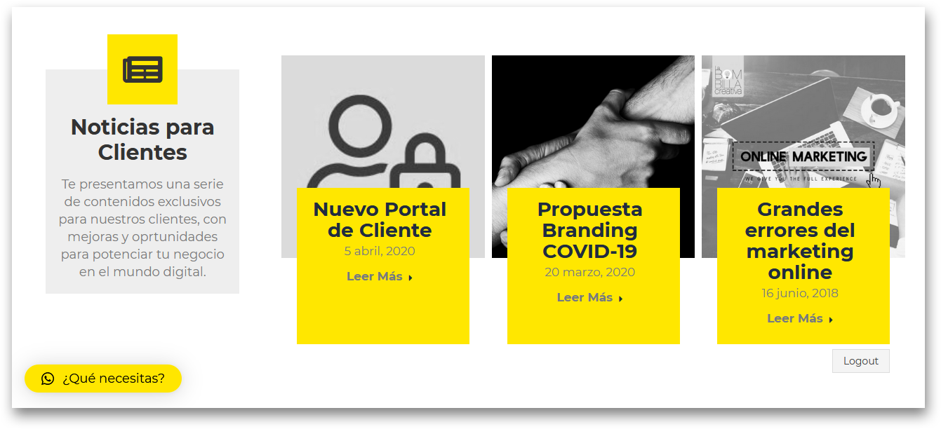 categoría de noticias para clientes