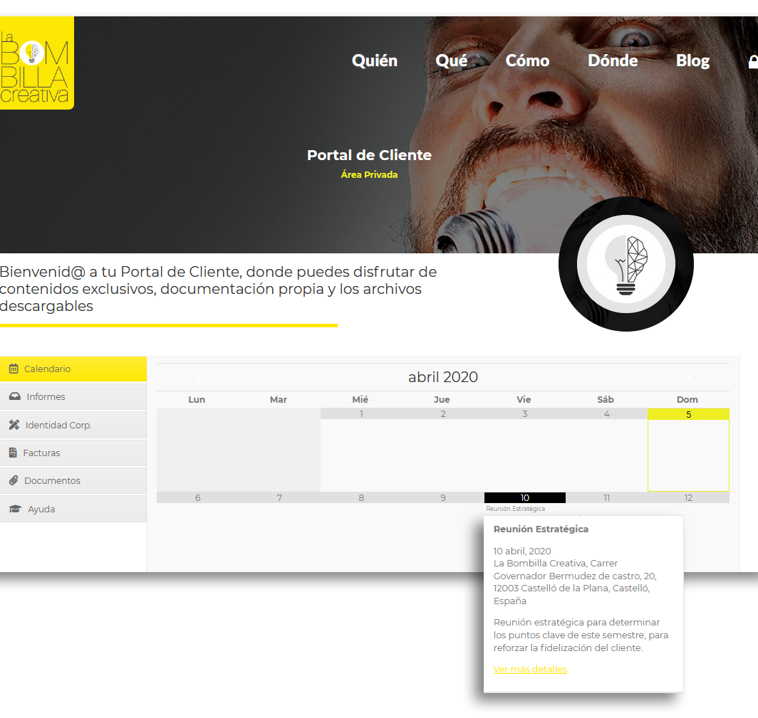 bienvanida portal cliente