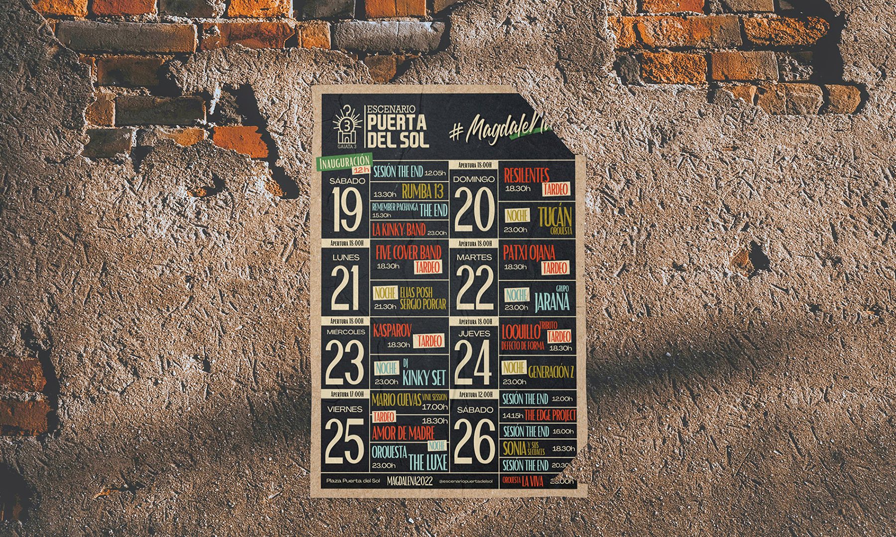 Escenario Puerta Del Sol 2022 cartelería