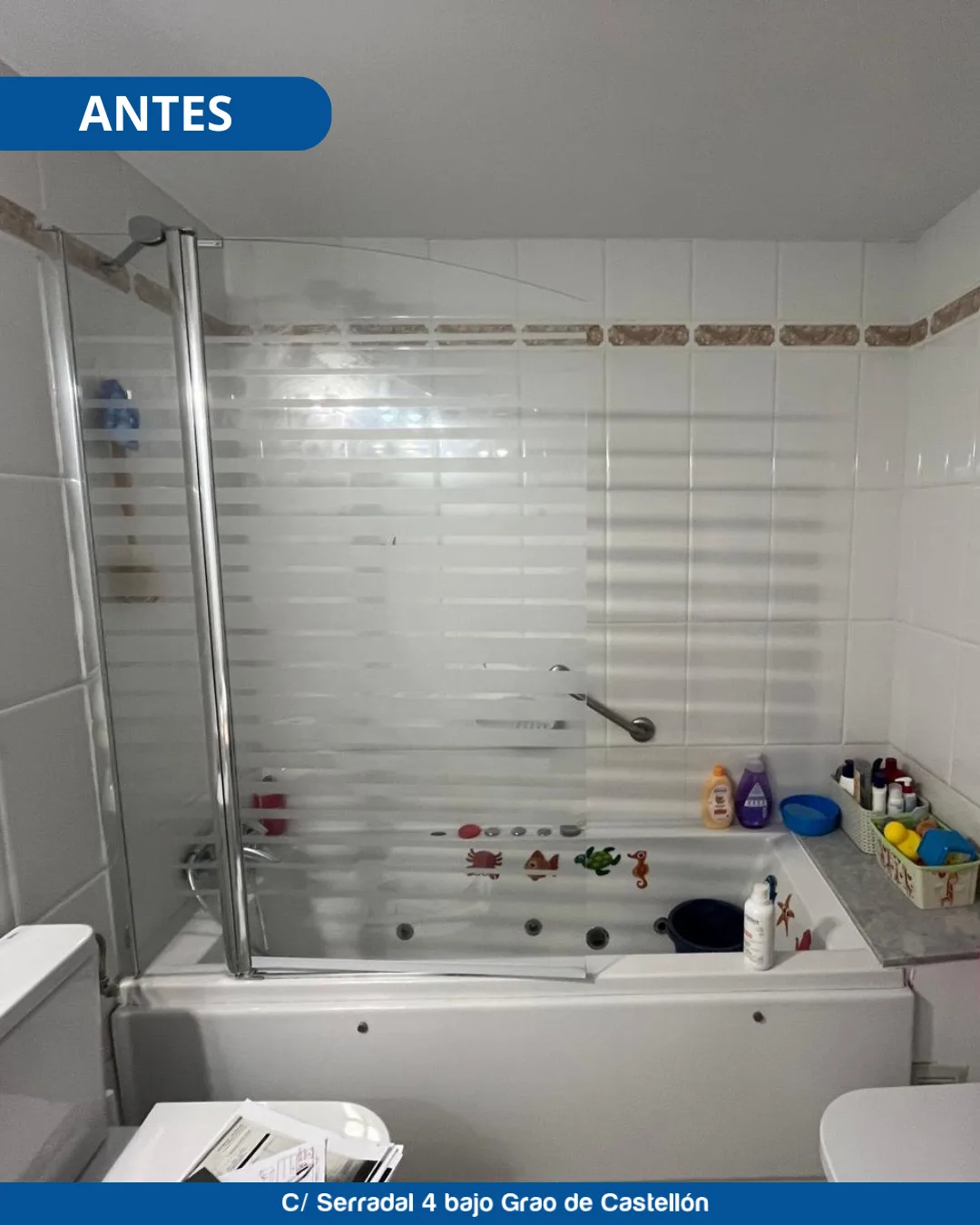 Fotografía de una de sus reformas de La Tienda del Baño, cliente de La Bombilla Creativa en Castellón