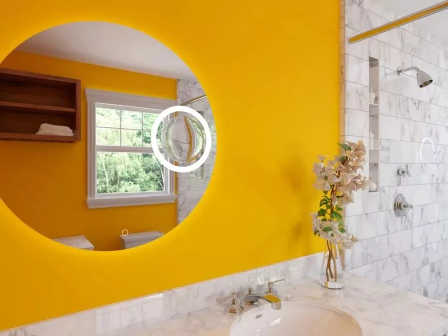 Mavidre · baño amarillo