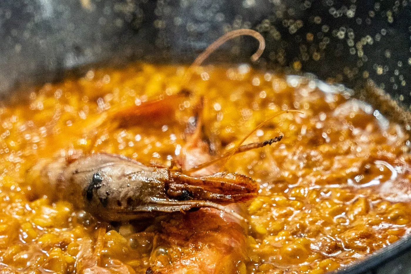 Casa Juanito · gamba en el arroz
