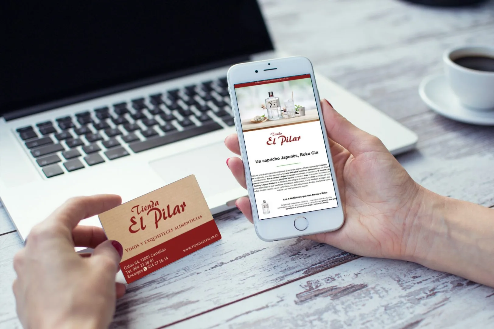 Fotografía de la web que le hemos hecho de Tienda El Pilar, cliente de La Bombilla Creativa en Castellón